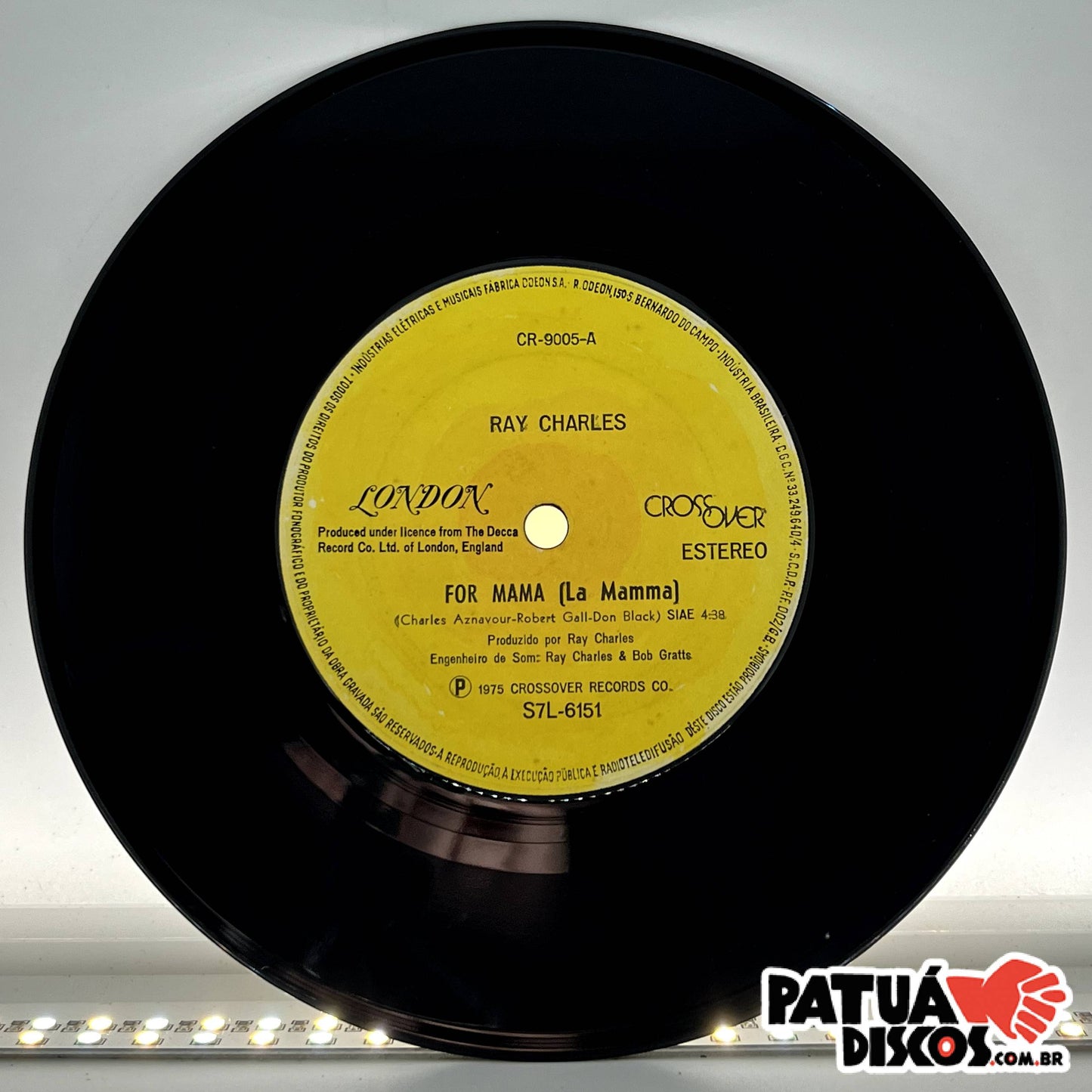 Ray Charles - For Mama (La Mamma) - 7"