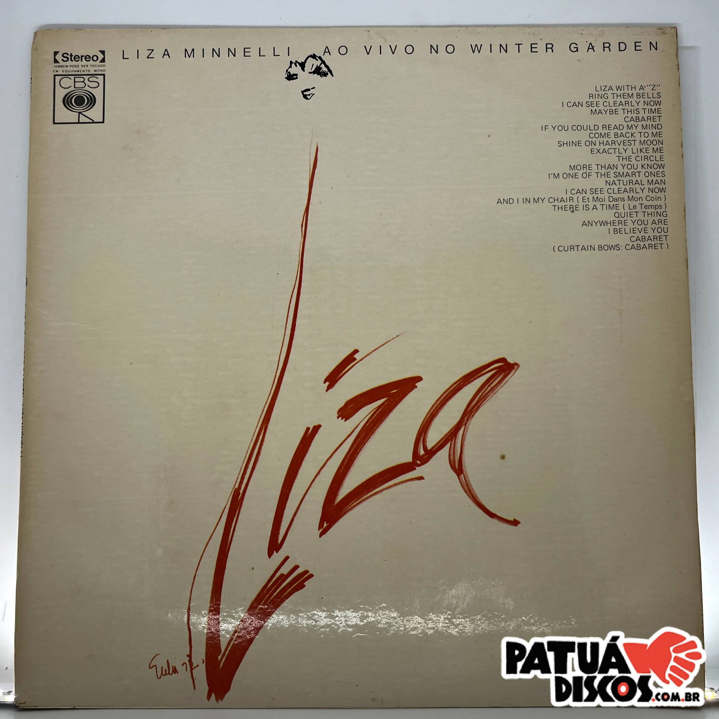 Liza Minnelli - Live At The Winter Garden = Ao Vivo No Winter Garden - LP