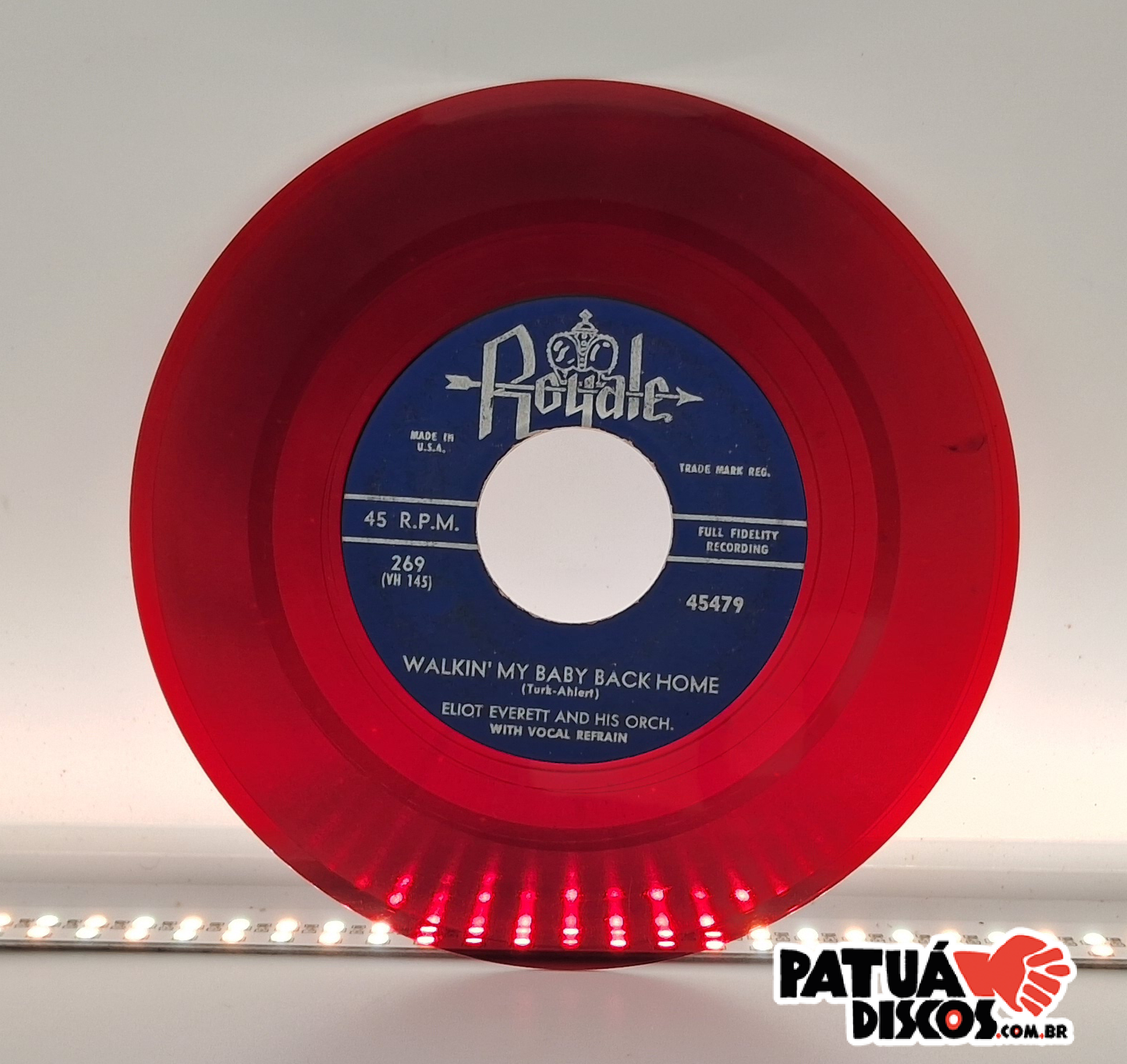 Eliot Everett And His Orch. - Walkin' My Baby Back Home / Maybe - 7"
