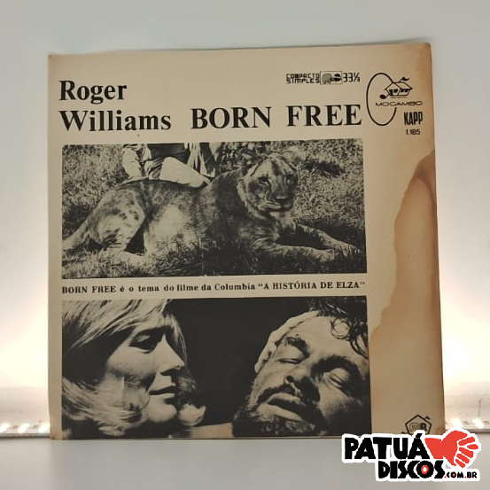 Roger Williams - Born Free - 7"