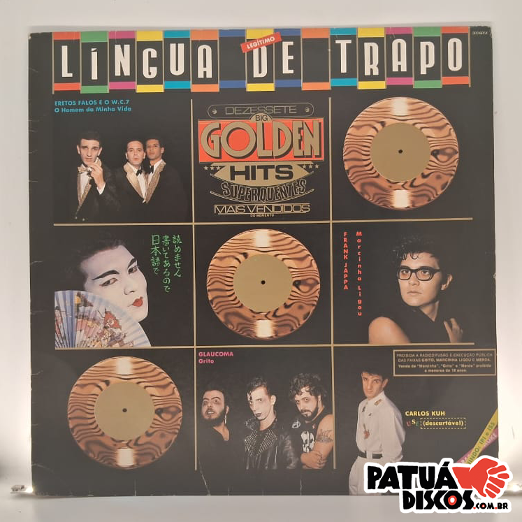 Língua De Trapo - Dezessete Big Golden Hits Superquentes Mais Vendidos Do Momento - LP