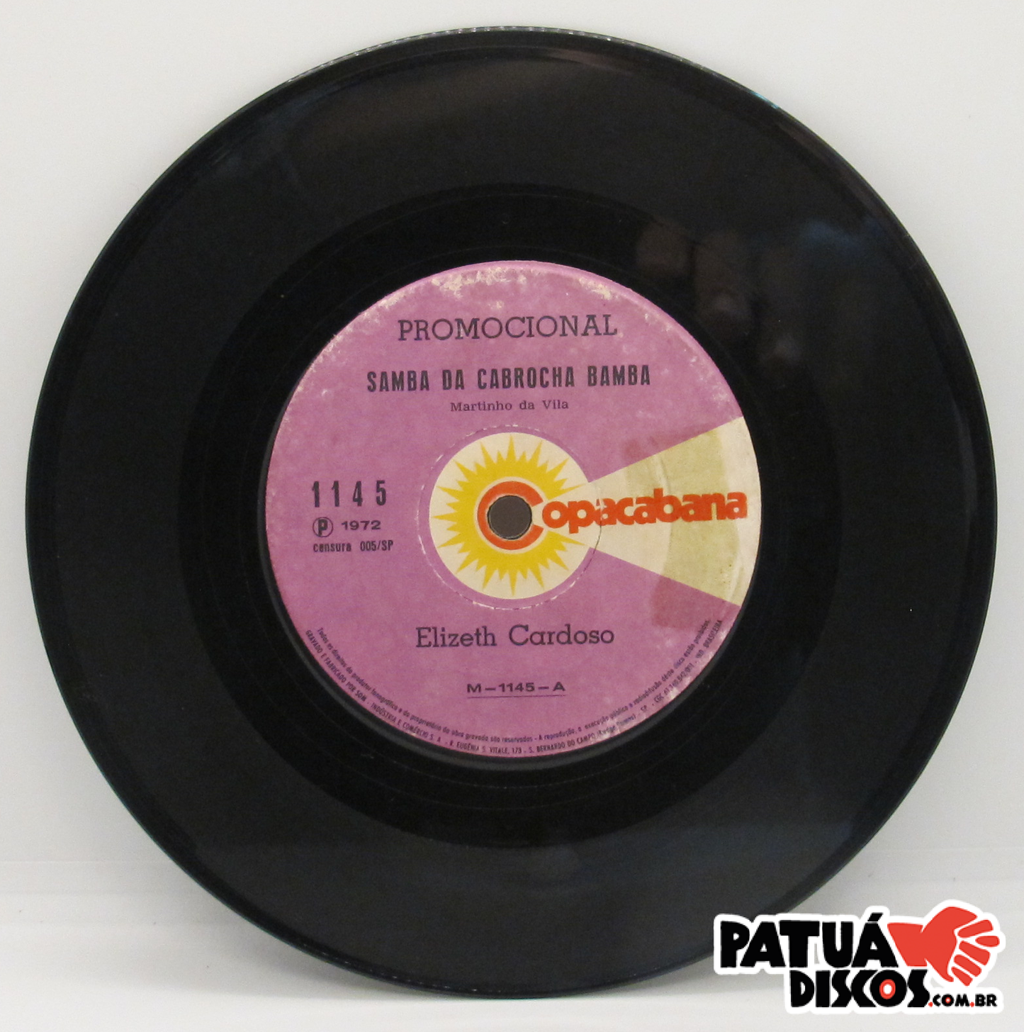Elizeth Cardoso - Samba Da Cabrocha Bamba/ Nova Raiz - 7"
