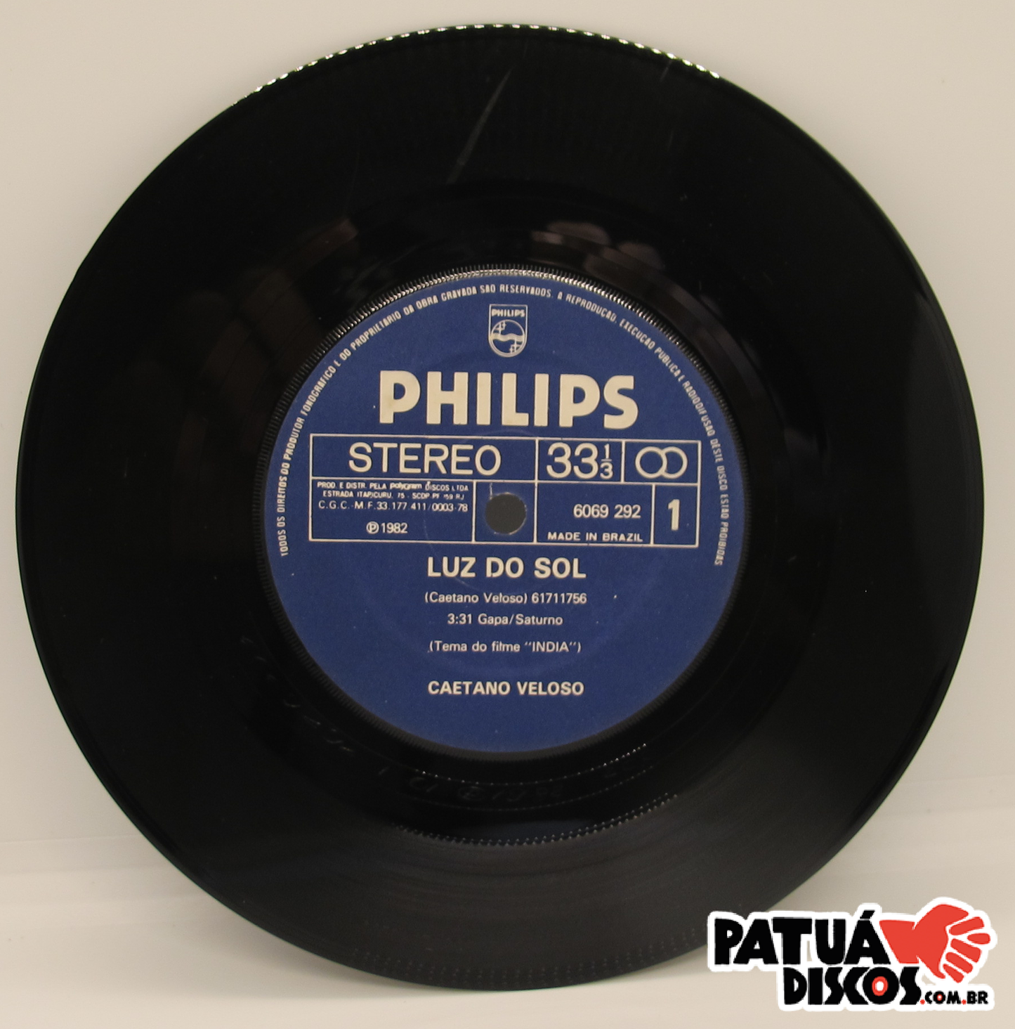 Caetano Veloso - Luz Do Sol - 7"