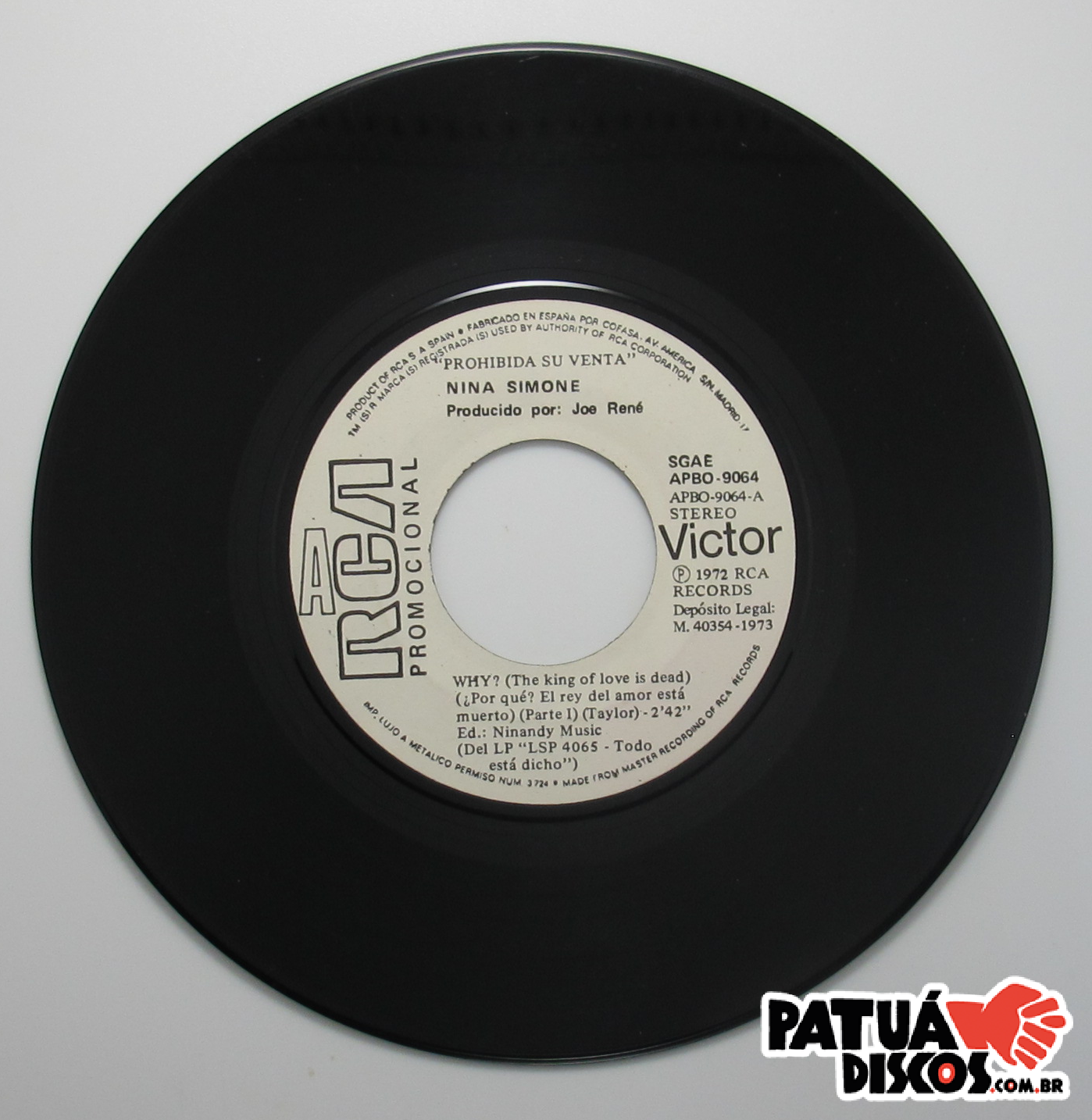 Nina Simone - Why? (The King Of Love Is Dead) = ¿Por Qué? El Rey Del Amor Esta Muerto - 7"