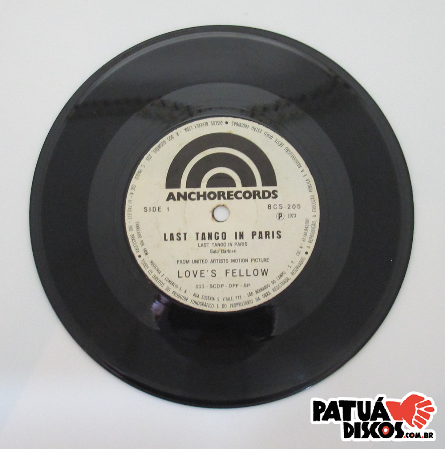 Love's Fellow, Chris Murray - Last Tango In Paris / Sunshine Lover - 7"