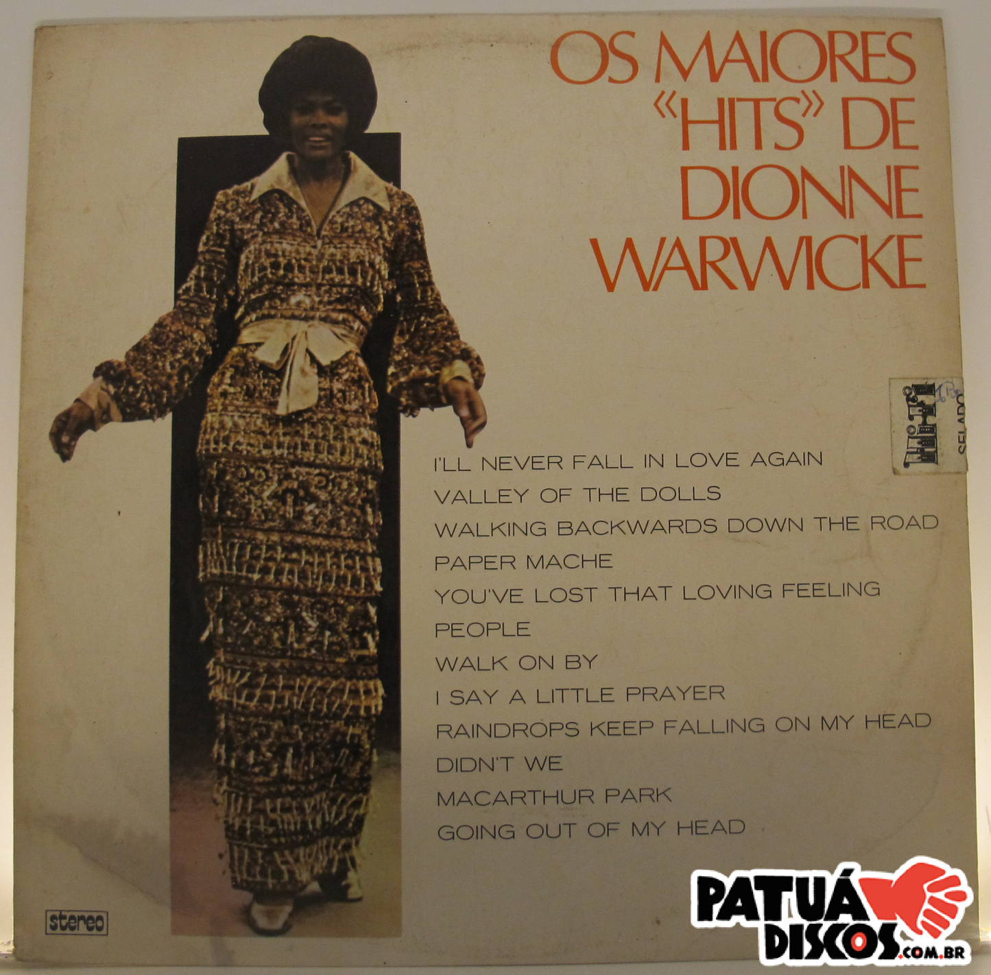 Dionne Warwick - Os Maiores "Hits" De Dionne Warwicke - LP