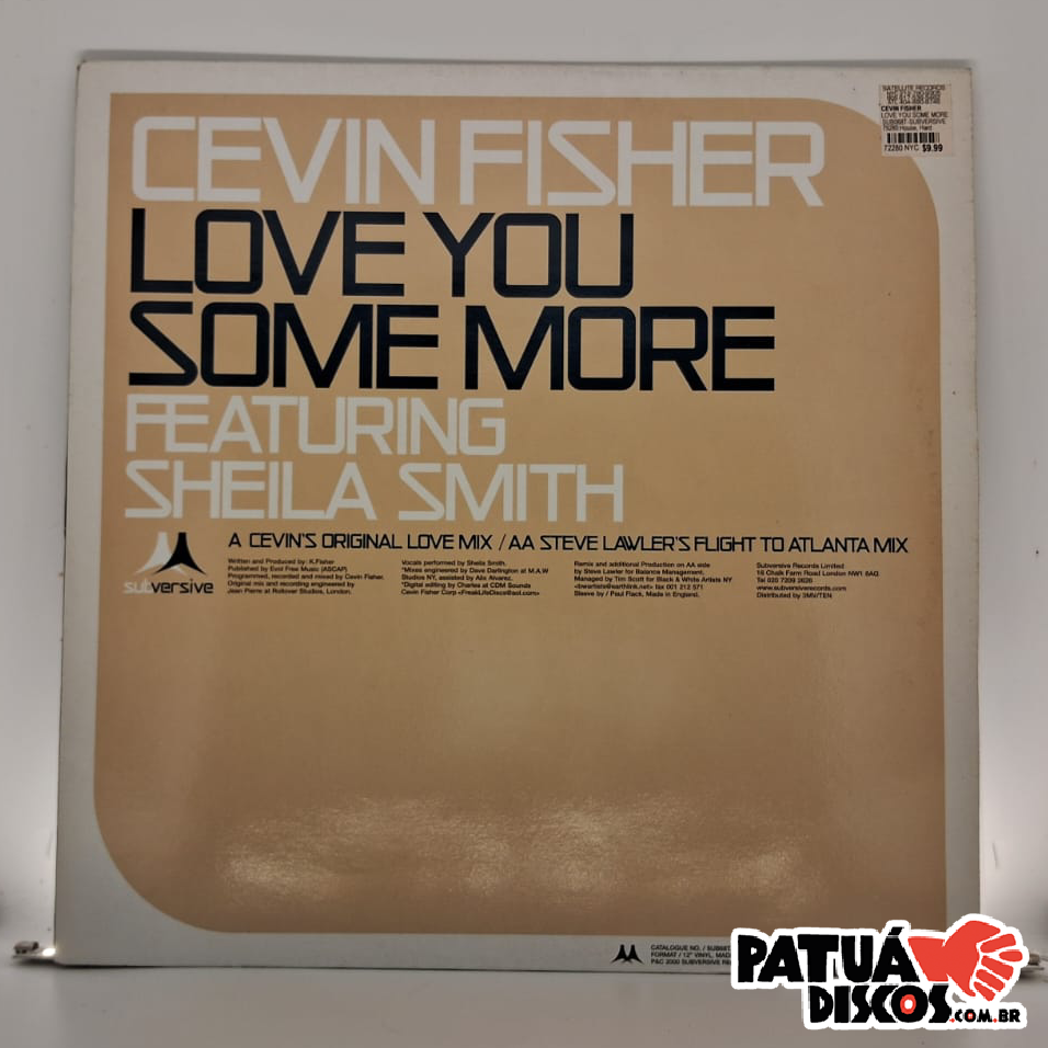 Cevin Fisher - Love You Some More - 12"