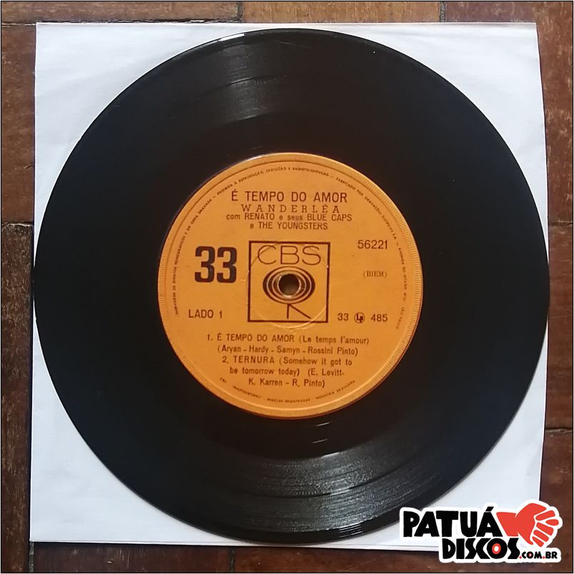 Wanderléa Com Renato E Seus Blue Caps E The Youngsters - É Tempo Do Amor - 7"