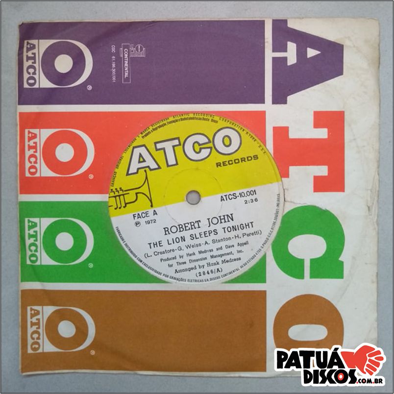 Robert John - The Lion Sleeps Tonight/ Janet - 7"
