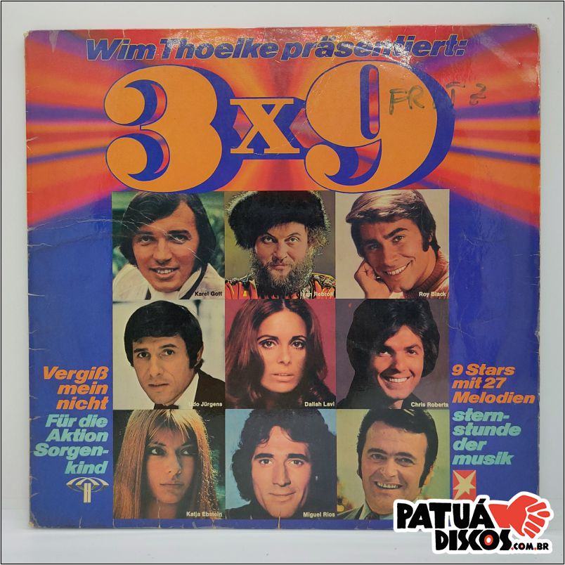 Vários Artistas - Wim Thoelke Präsentiert: 3x9 - 9 Stars Mit 27 Melodien - LP