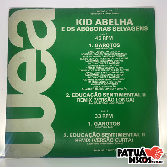 Kid Abelha E Os Abóboras Selvagens - Garotos / Educação Sentimental II Remix - LP