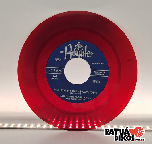Eliot Everett And His Orch. - Walkin' My Baby Back Home / Maybe - 7"