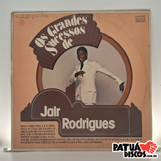 Jair Rodrigues - Os Grandes Sucessos De Jair Rodrigues - LP