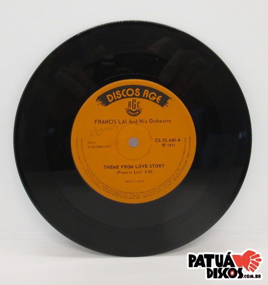 Francis Lai And His Orchestra - Theme From Love Story / Skating In Central Park - 7"