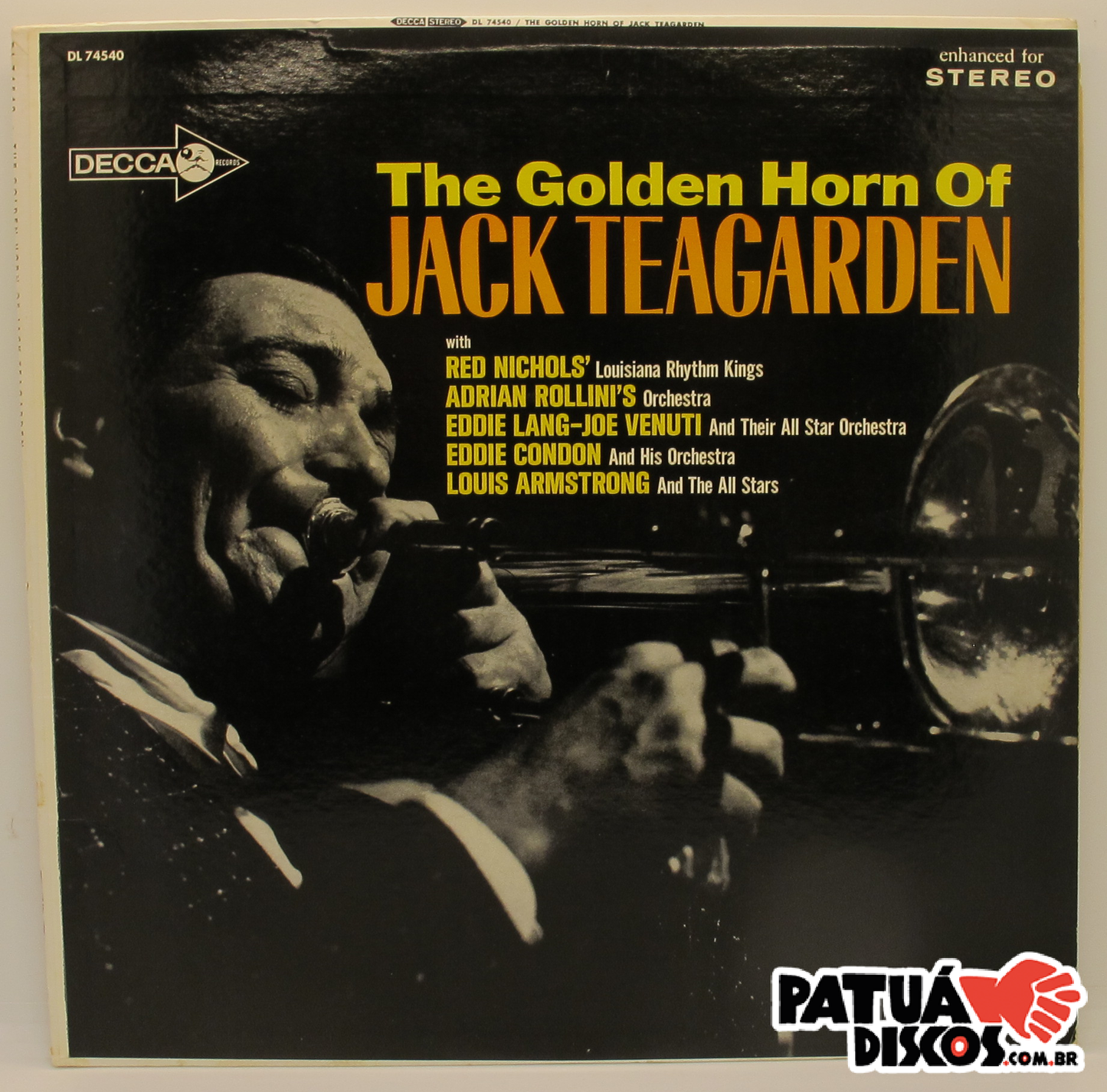 Jack Teagarden With Red Nichols' Louisiana Rhythm Kings, Adrian Rollini's Orchestra, Eddie Lang-Joe Venuti And Their All Star Orchestra, Eddie Condon And His Orchestra, Louis Armstrong And The All Stars - The Golden Horn Of Jack Teagarden - LP