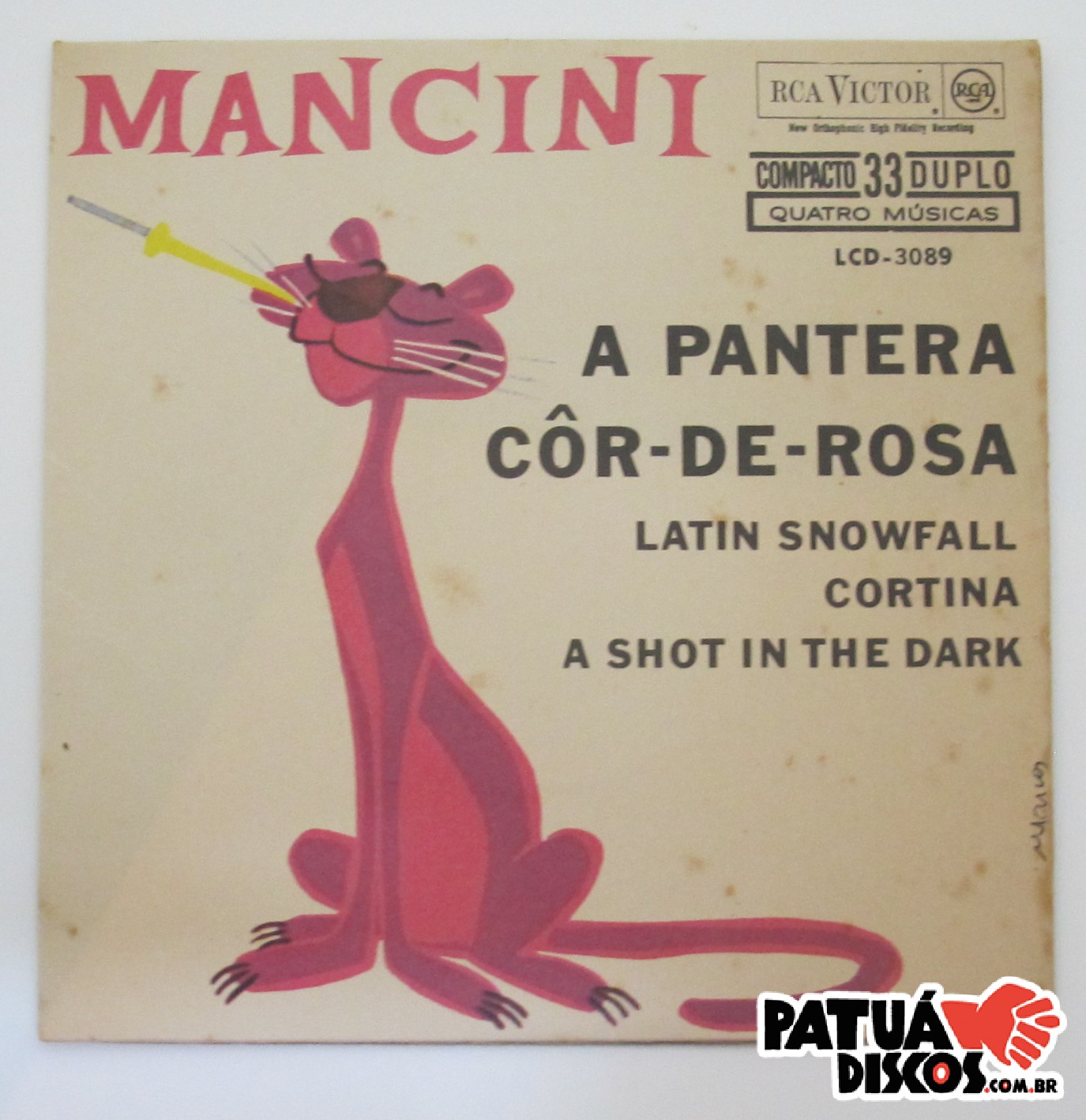 Henry Mancini And His Orchestra - A Pantera Côr-De-Rosa - 7"