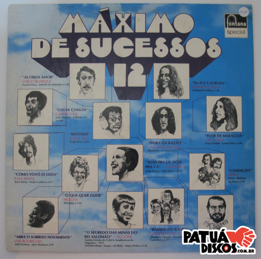 Vários Artistas - Máximo De Sucessos 12 - LP