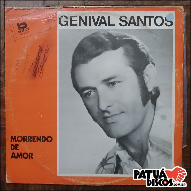 Genival Santos - Morrendo De Amor - LP