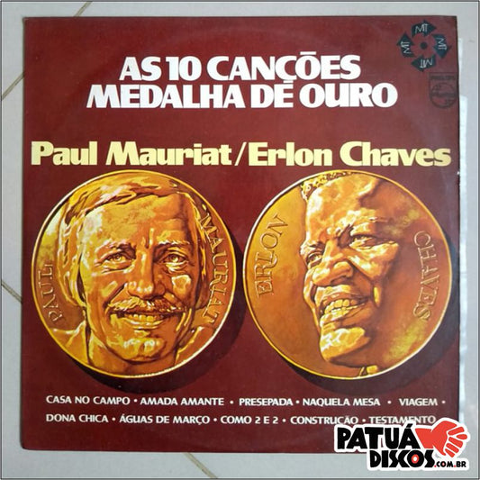 Paul Mauriat/ Erlon Chaves - As 10 Canções Medalha de Ouro - LP