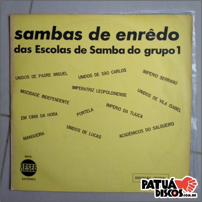 Vários Artistas - Sambas de Enrêdo das Escolas de Samba do grupo 1 - LP