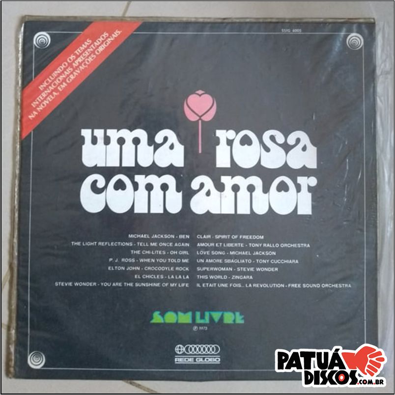 Vários Artistas - Uma Rosa Com Amor - Trilha Sonora Internacional da Novela - LP