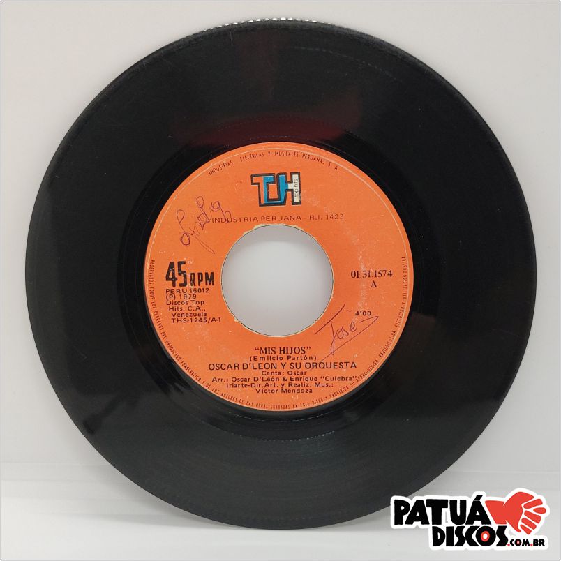 Oscar D'Leon Y Su Orquesta - Mis Hijos / Sitiera - 7"