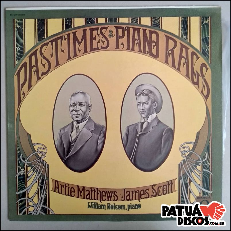 Artie Mattheus &amp; James Scott - Pastime &amp; Piano Rags - LP