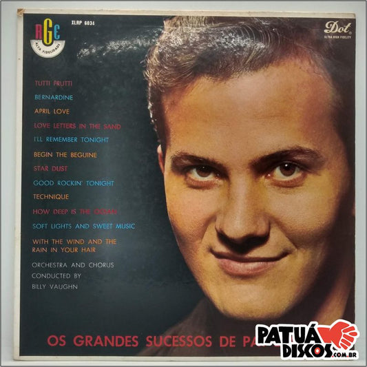 Pat Boone - Os Grandes Sucessos de Pat Boone - LP